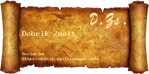 Dobrik Zsolt névjegykártya